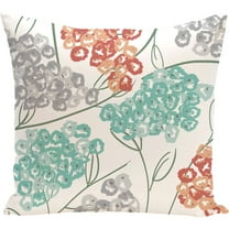 Simply Daisy 16" x 16" Hydrangeas Floral Print Pillow