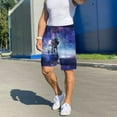 thumbnail image 7 of Bixox Men's Astronauts Start Running printed lightweight casual shorts, soft sleep shorts with pockets., 7 of 7