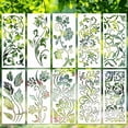 thumbnail image 1 of Heliisoer 10pcs Flower Template Hollow Out Leaf Texture Painting Template, 1 of 5