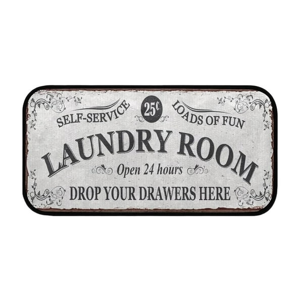 Laundry Area Rug Non Door Mat Durable Entrance Rug Kitchen Flooring Laundry Room Bathroom Hallway Entrance Rug Carpet Home Decor