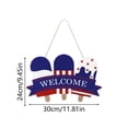 thumbnail image 3 of Nkmbld 4th of July Decorations for Front Door, Wooden Patriotic Independence Day Hanging Decorations, Welcome Hanging Sign for Indoor Outdoor Home Wall Decor, 3 of 7