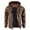 a-Brown620185, variant on Men's Coat Autumn Winter Solid Color Leather Jacket With Detachable Hood Long Sleeve Zipper Ribbed Trim Warm Coat For Casual Daily Streetwear Activities Classic Outerwear