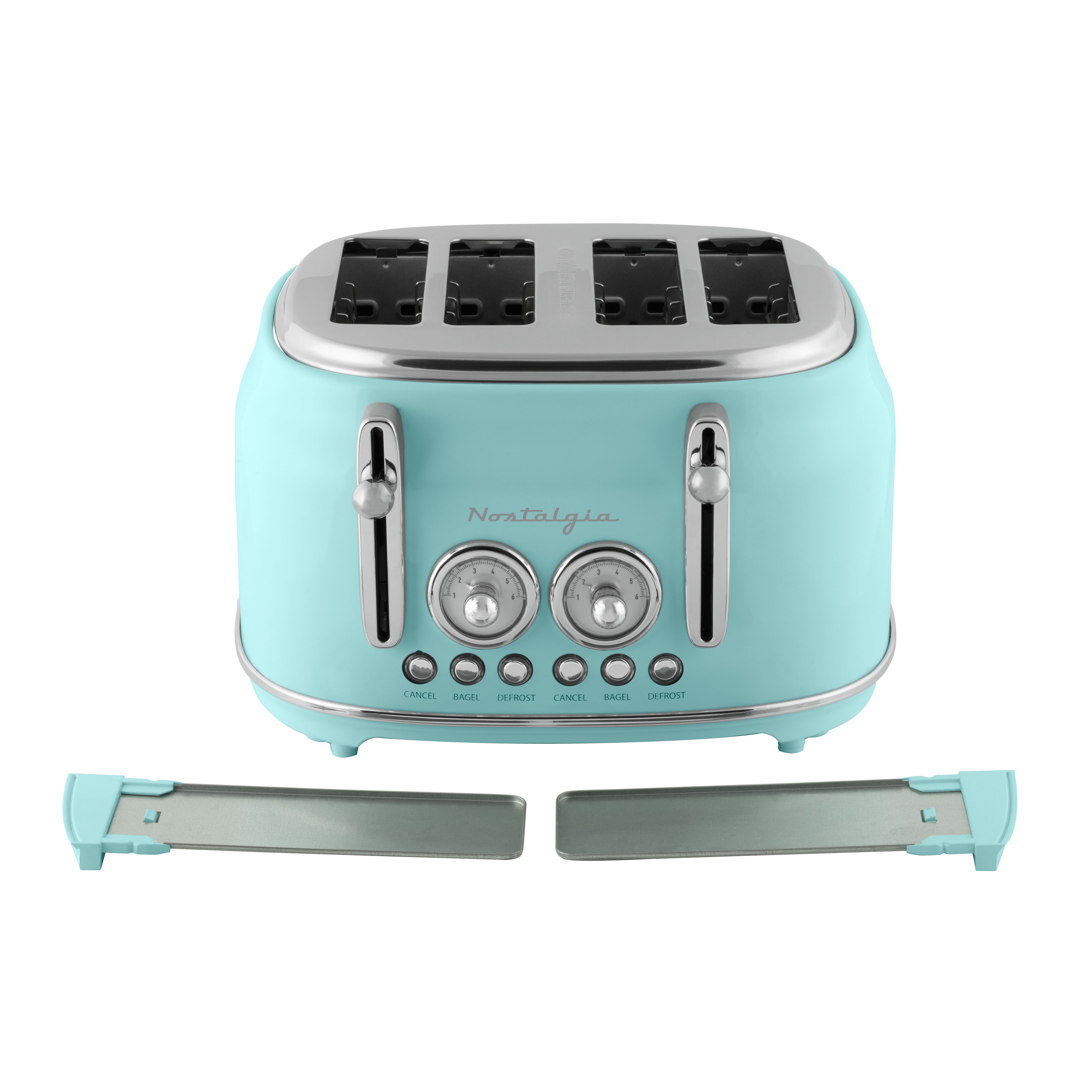 Nostalgia CLTOS4AQ Classic Retro 4-Slice Toaster, Aqua