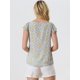 thumbnail image 4 of Blusa En Capas Manga Corta De Volantes De Gasa Con Cuello Cuadrado Para Mujer Flores Moradas XS, 4 of 6