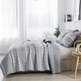 thumbnail image 5 of Andency Quilt Queen Size Grey - 3 Pieces Lightweight Boho Printed Bedspread for Queen Bed - Soft Quilt Bedding Set - Reversible All Seasons Microfiber Coverlet Sets with 2 Pillow Shams, 5 of 8