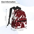 thumbnail image 4 of Fotbe Christmas Buffalo Plaid Lightweight Casual Laptop Backpack for Men and Women, Daily use Waterproof backpack, Backpack for College, 4 of 8