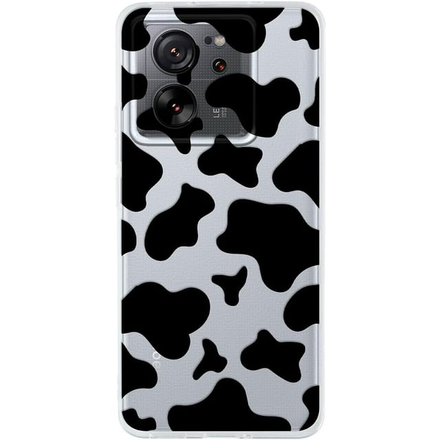 czcpp-INSTACASE Funda Compatible con Xiaomi 13T Carcasa Uso Rudo Vaca, Protector Compatible con Xiaomi 13T para Mujer, Case Animal Print Antigolpes TPU