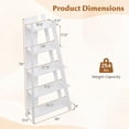 thumbnail image 3 of Giantex 5-Tier Ladder Bookshelf, Floor Standing Bookcase for Living Room, Narrow Display Rack, White, 3 of 7