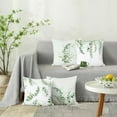 thumbnail image 4 of Eucalyptus Leaves Throw Pillow Covers 18 x 18 Inch Sage Green Leaf White Floral Decorative Pillows for Couch Sofa Bed Home Decor Set of 4, 4 of 6