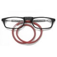thumbnail image 2 of (Red-3.25 Magnification)Reading Glasses Magnetic Absorption Hanging Neck Funky Readers, 2 of 5