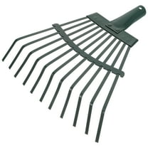 HEMOTON Garden Leaf Rake with Carbon Steel Teeth for Efficient Cleaning in Garden Green Color 12 Inch