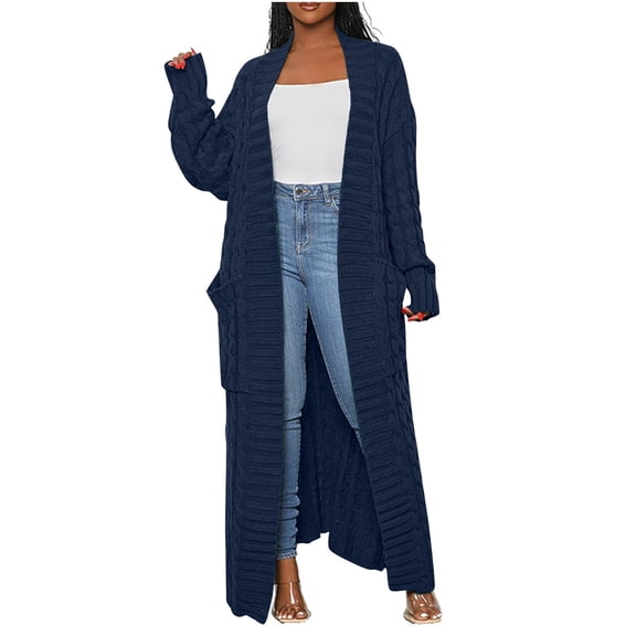 Viikei Women Coats Clearance Women's Solid Color Jacket Long Sleeve Top Blouse Coat Cardigan