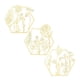 thumbnail image 2 of Decoración de pared de flores de Metal, adorno artesanal decorativo, dorado, conjunto para sala de estar, puerta de baño, Bar, 3 uds., 2 of 9
