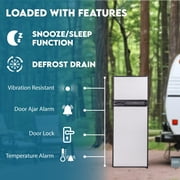 Conserv 12V/DC Refrigerator Freezer 10cf Stainless for RV Boat Off-Grid 2 Doors