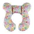 thumbnail image 1 of Almohada para el cuello del bebé,Almohada de apoyo para el cuello del bebé Reposacabezas en forma de U,Almohada de viaje para bebé con soporte para el cuello para recién Flores de colores, 1 of 9