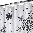 thumbnail image 3 of Winter Snowflake Shower Curtains,Washable Show Curtain with Hooks Basic Polyester Fabric Bathroom Curtains for Thanksgiving Day Fall Party Home Decor, 3 of 5