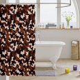 thumbnail image 3 of Manfei Rustic Camo Shower Curtain 72Wx72L, Vintage Mosaic Shower Curtain 72Wx72L, Coyote Brown, 3 of 5