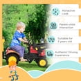 thumbnail image 5 of Childrens Bike, 3 in1 Kids Ride On Excavator/Bulldozer, Pedal Car Digger Toy Move Forward/Back with 6 Wheels and Detachable Cargo Trailer, Yellow Kids Bike,Steel Girls Bike, 5 of 7
