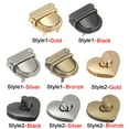 thumbnail image 2 of Accessories DIY Handbag Bag Metal Turn Lock Closure Bag Parts Purse Luggage Hardware Durable Clasp SILVER 3.2X2.6CM STYLE 2, 2 of 8