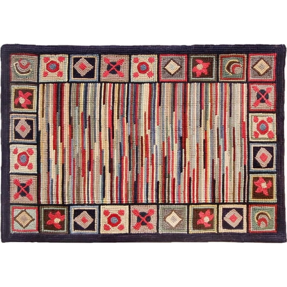 Camp Watauga Handcrafted Hooked Rug Eco-Friendly