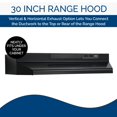 thumbnail image 3 of Broan-NuTone Convertible Under-Cabinet Range Hood, 30 Inch, 230 Max CFM, Black, 3 of 4