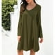 thumbnail image 2 of Vestido De Manga Acampanada, Manga Larga Con Cuello En V, Cuello En V Simple, Vestido De Manga Acampanada, Dobladillo Suelto Para Vacaciones ANGGREK Otros, 2 of 7