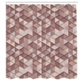 thumbnail image 2 of Ambesonne Geometric Shower Curtain, Abstract Retro Modern Art, 69"Wx75"L, Pale Salmon, 2 of 4