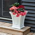 thumbnail image 2 of Mayne Cambridge 15"x 15"x 18" Tall Square White Self-Watering Polyethylene Planter, 2 of 6