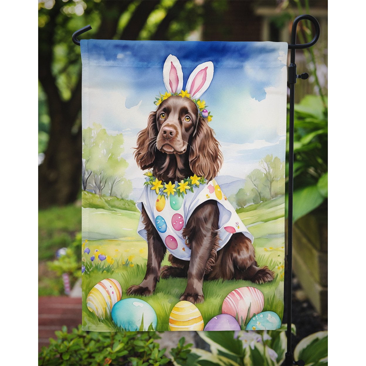 Boykin Spaniel Easter Egg Hunt Garden Flag 11.25 in x 15.5 in