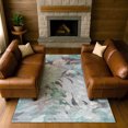 thumbnail image 6 of Addison Rugs Mayfield Premium Machine Washable Transitional Floral Teal Rectangle Rug, 10' x 14', 6 of 6