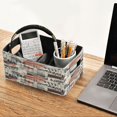 thumbnail image 5 of 2 Pack Foldable Felt Storage Cubes 10.1×6.3×4.7in Open Home Storage Bins for Organizing Shelf, Retro Stripe Printed, 5 of 6