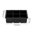 thumbnail image 4 of Silicone Ice Cube Maker 6 Cavities Chocolate Candy Tray Mold Kitchen Cooking Tools Black, 4 of 8