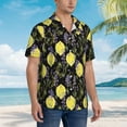 thumbnail image 6 of Uemuo Lavender Flowers Printed Regular Fit Short Sleeve Casual Hawaiian Shirt for Men,Aloha shirt,Tropical shirt,Floral print shirt,Vacation Beach shirt-Medium, 6 of 9