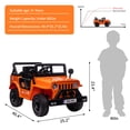 thumbnail image 2 of Shininglove 12V Ride on Truck, Boys Electric Car with Music, Adjustable Safety Belt, Bright LED Lights, Wear-Resistant Tire & Lockabel Door, Orange, 2 of 7