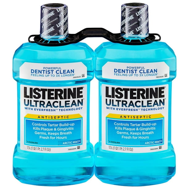 Listerine Rince-Bouche Antiseptique à la Menthe Arctique Ultrapropre (1.5L, 2pk.)