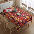 thumbnail image 2 of Red Orange Mushroom Pattern Rectangle Tablecloth 60"x84",Waterproof Polyester Rectangle Table Cloth, Wipeable Spillproof Polyester Tablecloth for Dining, Camping, Indoor and Outdoor, 2 of 5