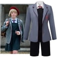 thumbnail image 3 of Disfraz de Matilda el musical para niñas, disfraz gris, uniforme escolar, falda, corbata, traje de fiesta de Halloween, traje para mujer, 3 of 4