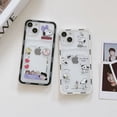 thumbnail image 2 of Bonita funda de teléfono transparente con dibujos animados de Snoopy y Charlie Brown para iPhone 16, 15, 14, 13, 12, 11 Pro Max, funda de billetera de TPU suave con tarjetero, 2 of 5