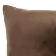 thumbnail image 2 of Jordan Manufacturing 18" x 18" Fairview Coffee Solid Square Tufted Decorative Throw Pillow with Fabric Button, 2 of 5