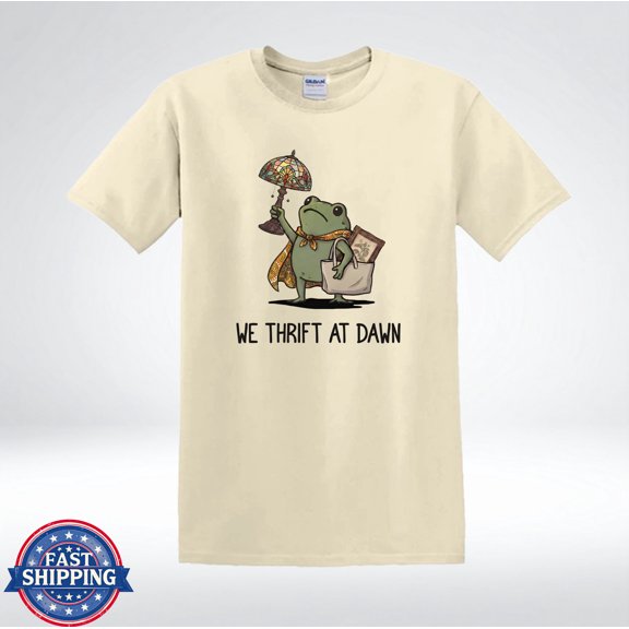 We Thrift At Dawn Thrifting Frog Retro T-Shirt
