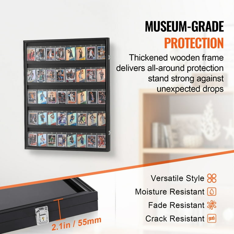 KFFKFF 35-Slot Collectible Card Showcase, 24.3x30.5x2.1 inches