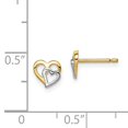 thumbnail image 7 of 14K Yellow Gold & Rhodium Plated Madi K Cut-Out Hearts Post Earrings, 7 of 7