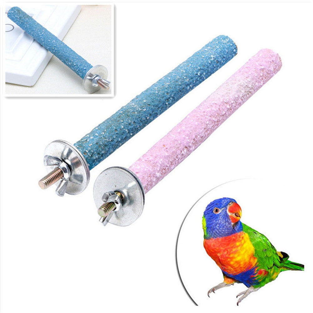 Large bird toys chew parrot grinding colored emery stand cage cockatiel·parakeet
