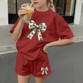 thumbnail image 6 of Girls Clothes Size 8 Sets Girls Summer Sets Girls Outfit Sets Children's St. Patrick's Day Printed Short Sleeve Round-Neck Blouses Two-Piece Set for Kids（4-16 Years）, 6 of 6