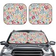 thumbnail image 2 of KLL Trendy Floral Design for Windshield Sun Shade 2-Piece Foldable Car Front Window Sunshade for Most Sedans SUV Truck-Large, 2 of 6