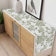 thumbnail image 4 of Sage Green Flower Table Runner - 72 Inch Long, Kitchen Dining Table Runner Dresser Scarves, Vintage Country Rose Leaf Floral Farmhouse Decor for Coffee Tables Wedding Party Banquet, 4 of 8