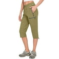 thumbnail image 3 of Mapamyumco Women's Quick Dry 3/4 Pants Capri Shorts Lightweight Hiking Travel Casual Size S, 3 of 5