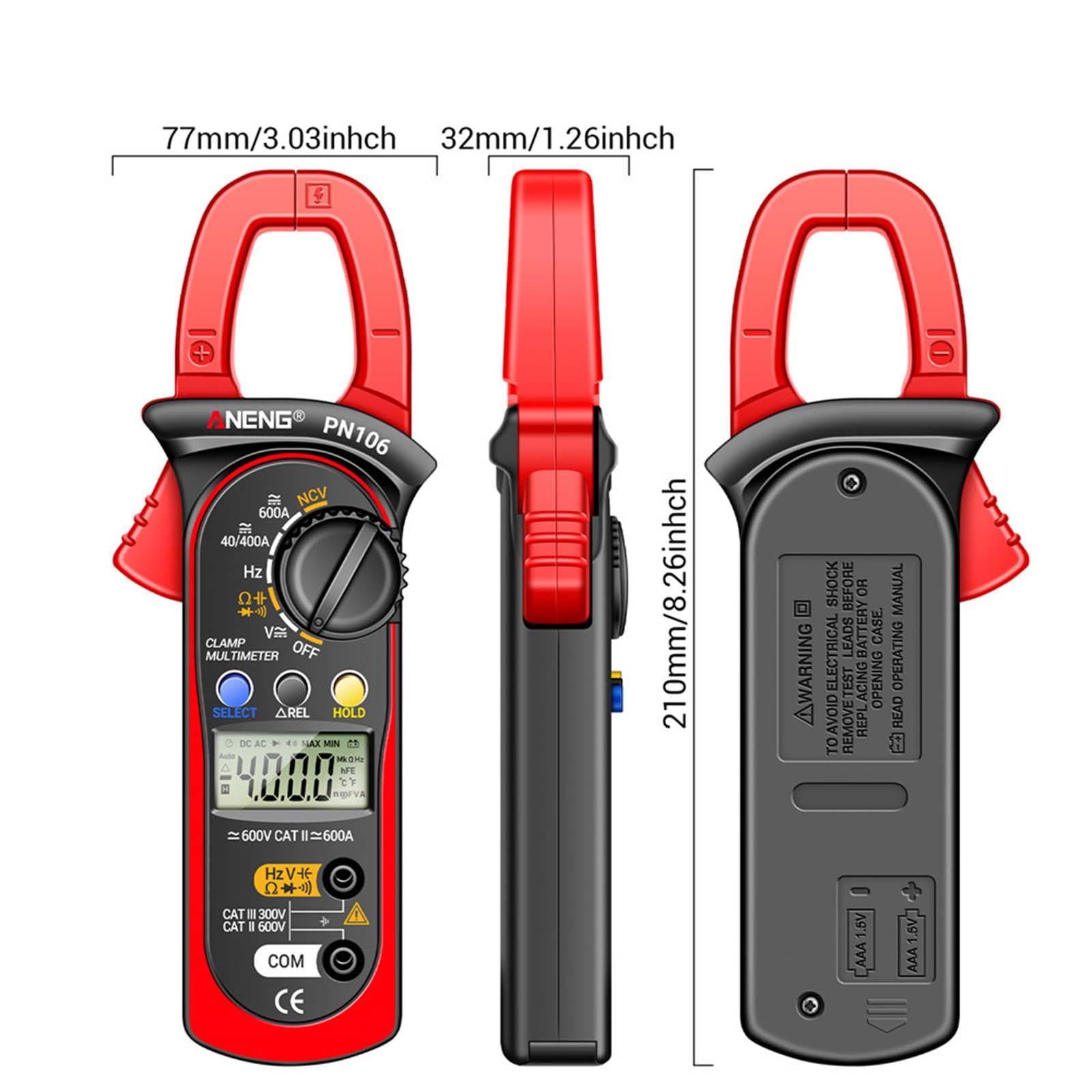 Miulika Digital Clamp Meter Electrical Multimeter Pocket 4000Counts Current Meter Accurately Auto Range Electrician Tool Multi Tester for Automotive