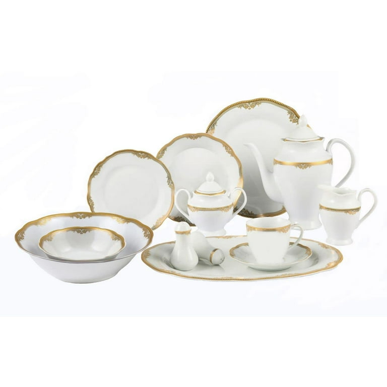 Lorren Home Trend Lorenzo Catherine Porcelain 57 pc Dinnerware Set