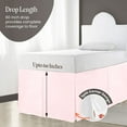 thumbnail image 4 of 34 Inch Drop Full XL Size Dorm Bed Pink Solid Bed Skirt Lightweight Pleated Pattern Split Corner Premium Hotal Quality With Flexible Elastic & Fade Resistent, 4 of 6